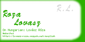 roza lovasz business card
